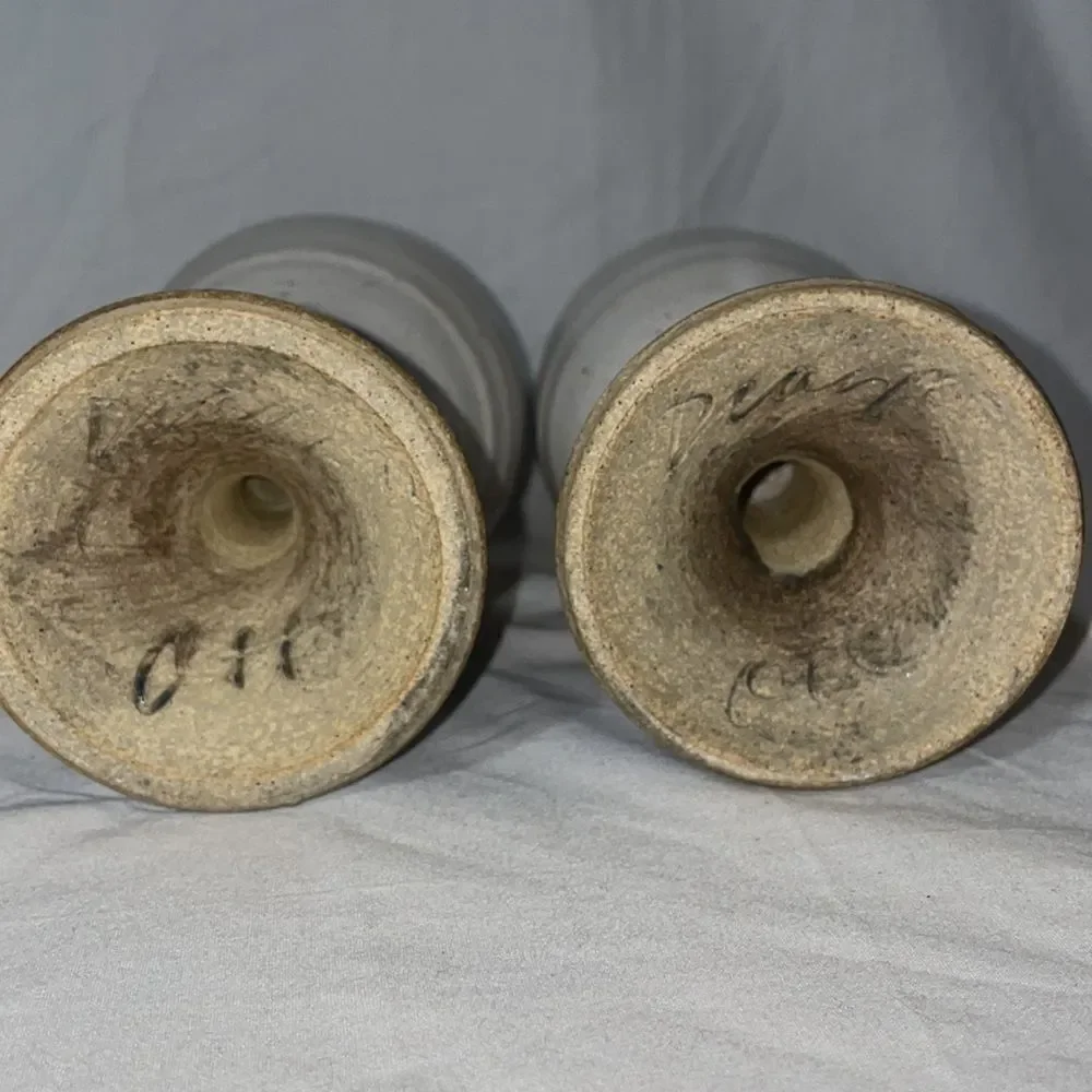 2 handmade ceramic goblets